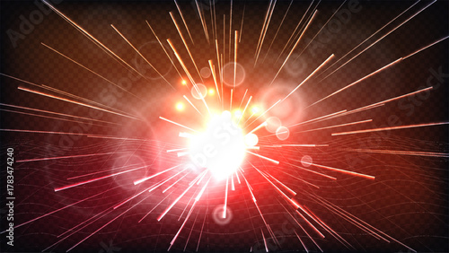 Stellar Explosion in Deep Space. A powerful star explodes in a dazzling burst of light and energy.