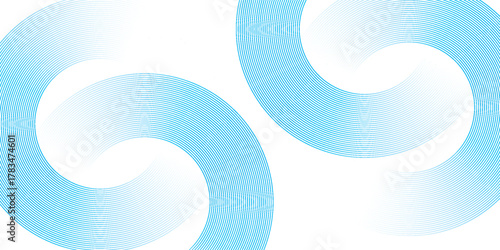 Abstract blue smooth waves on a white background. Dynamic sound wave art loop. eps 10