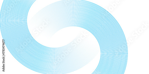 Abstract blue smooth waves on a white background. Dynamic sound wave art loop. eps 10