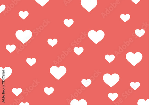 ハートのかわいいピンクの背景素材