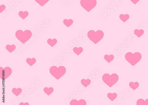 ハートのかわいいピンクの背景素材