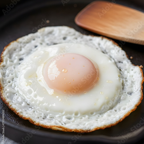 Perfectly Fried Egg in a Cast Iron Skillet