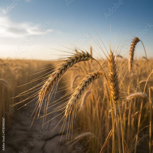 Golden Wheat Field at Sunset