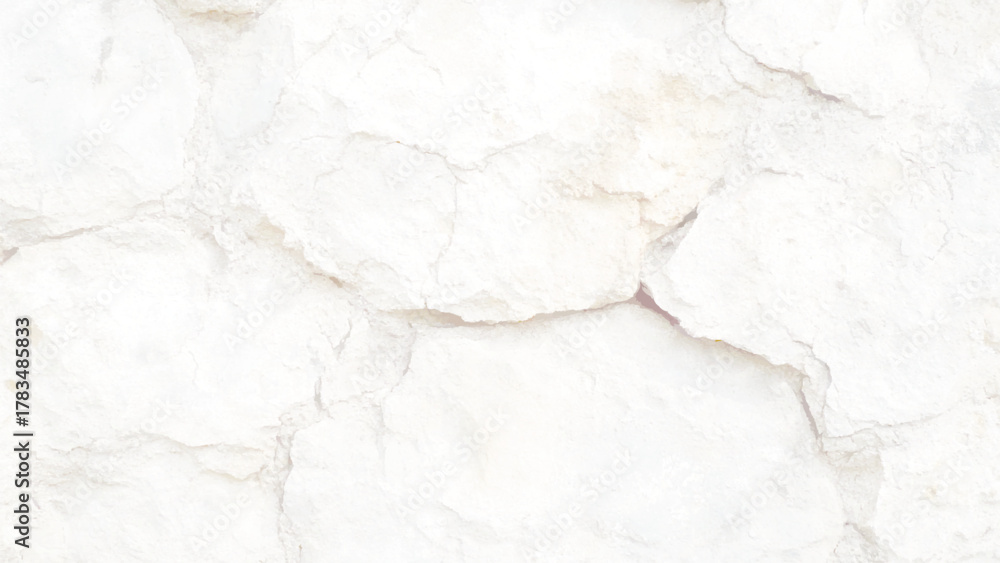 Fototapeta premium Brick painted white wall with delicate shadows, can be used for texture or background