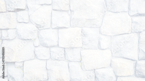 Brick painted white wall with delicate shadows, can be used for texture or background