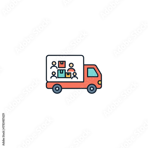 Reliable delivery truck transporting goods smoothly