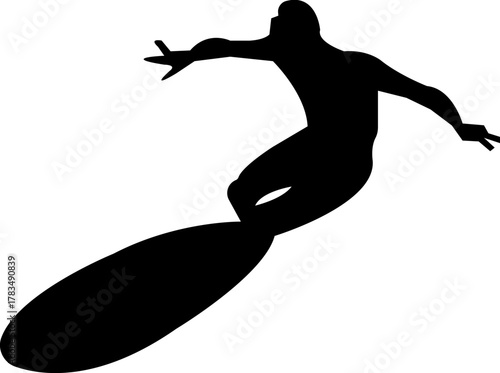 Canvas Print Surfer surfboard boarding female surfer surfing silhouette