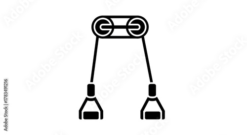 Pulley system illustration for fitness and exercise
