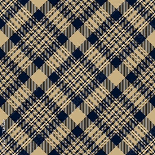 Seamless blue color check  pattern.Repeating patern plaid. Checkered design for prints.Repeated tartan fabric.Vector scottish fabriс. Ekose texture.Madras flannel.Checker line.Stripe gingham.
