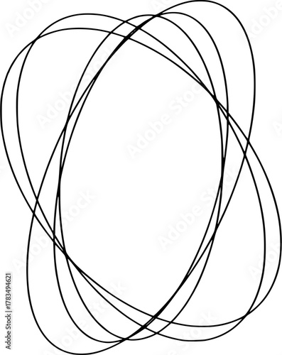 abstract loop pattern with overlapping lines forming an organic oval shape