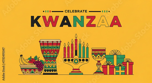 Celebrate kwanzaa with traditional symbols and gifts