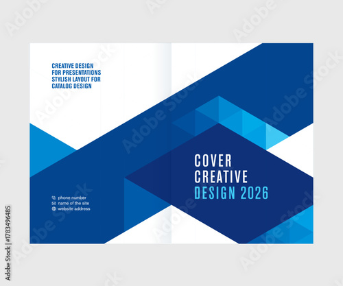 Design of a cover for a presentation, catalog, business booklet, modern graphic style