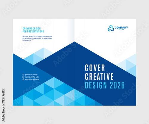 Design of a cover for a presentation, catalog, business booklet, modern graphic style