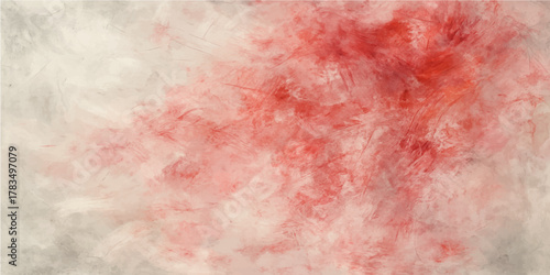 Abstract watercolor pink cotton swabs pattern on a grunge textured background with copy space