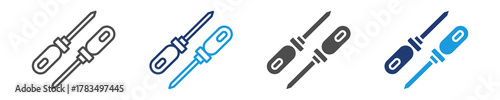 screwdriver icon set multiple style