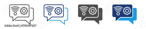 communication tools icon set multiple style