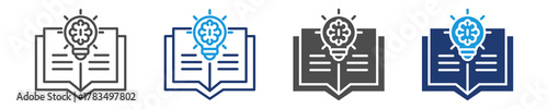 knowledge icon set multiple style
