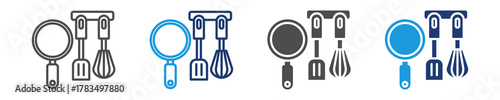 cooking tools icon set multiple style