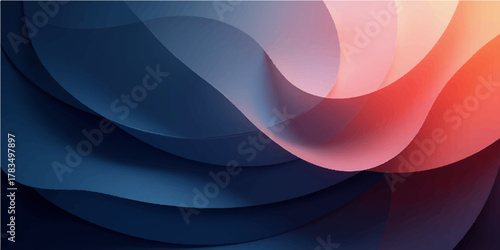 Abstract blue background with flowing digital waves, lines, and colorful light patterns, creating a futuristic illustration