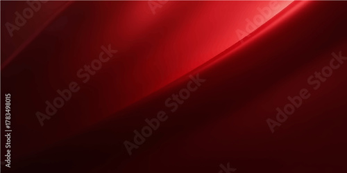 Red abstract background with light, flowing silk waves, pattern, and soft textile texture design