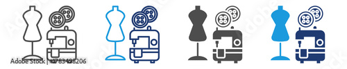 fashion tools icon set multiple style