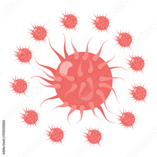 Gonorrhea Vector Illustration  highlighting spread and infection, perfect for medical publications and health awareness campaigns, originally vector