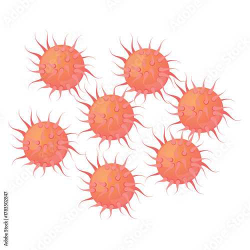 Gonorrhea Vector Illustration, infectious health risk, microbiology, virology, medical research, public safety alert