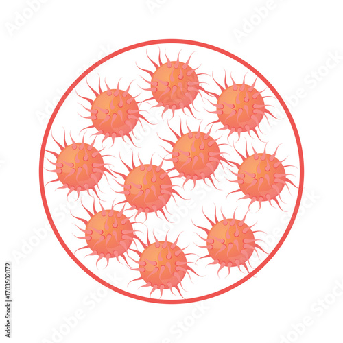 Gonorrhea Vector Illustration ideal for medical research, healthcare awareness, and educational content about infectious diseases and virology