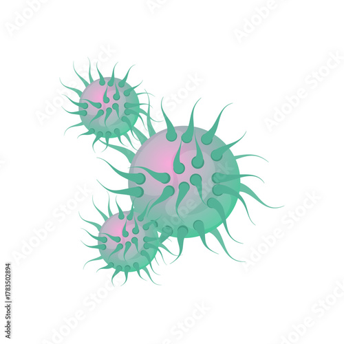 Gonorrhea Vector Illustration in vibrant colors, ideal for health, science, or medical themes, originally created as a scalable vector graphic