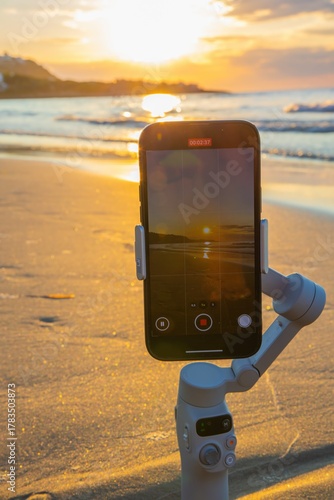 Sunset Over the Italian Sea: Golden Horizons and Tranquil Coastal Beauty