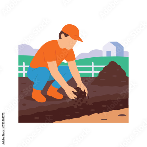 Collecting Eggs, gathering fresh produce from chicken coop