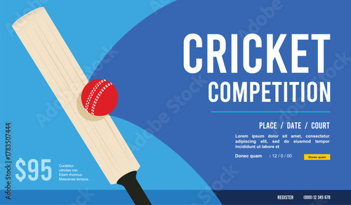 Attractive editable vector cricket game poster design great for your design resources print and others	