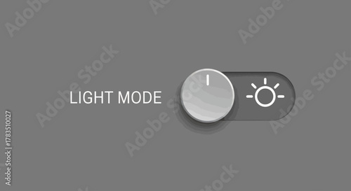A toggle switch labeled "Light Mode" with a sun icon, indicating a user interface element for adjusting brightness or theme.