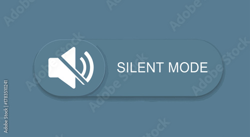 A visual representation of a silent mode toggle button with a speaker icon.