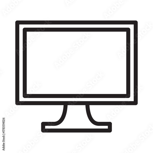 lcd monitor isolated on white