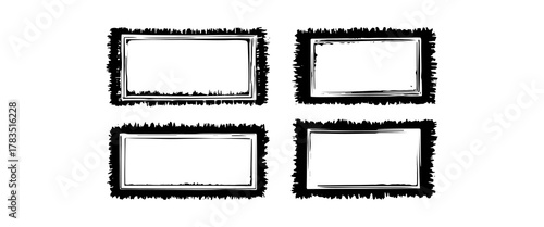 Blank frames on a white background ready for creative displays or artwork arrangements in a minimalist style
