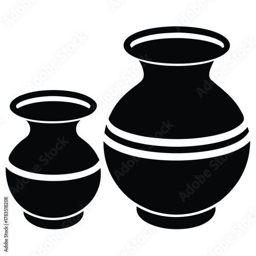 earthen potsvector icon on white background