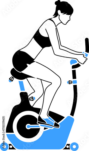 Exercise Bike and Fitness Concept
