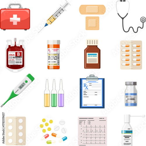 Set medical icons