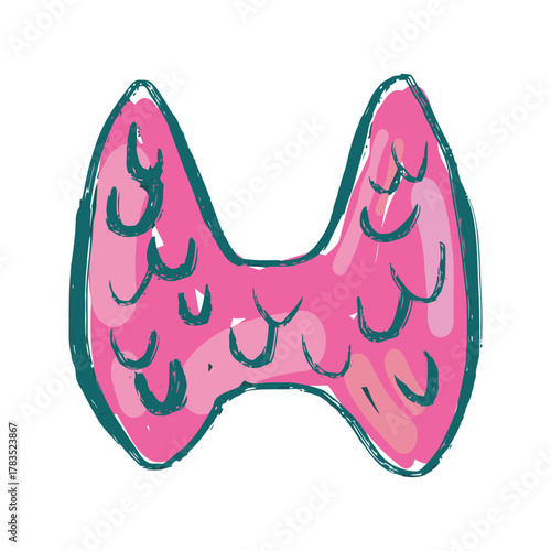 Thyroid Gland Illustration.