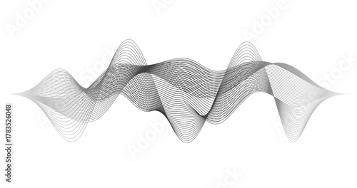 Audio wave element for Science Technology design Digital frequency track equalizer on Empty background