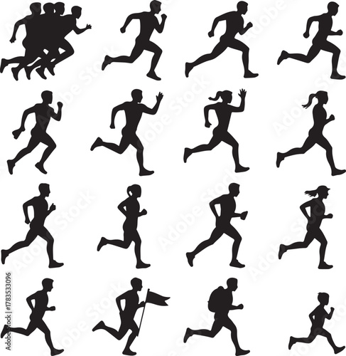 Athlete Running & Jogging Silhouette Bundle

Dynamic Sports Action Human Silhouette Pack

Marathon, Sprint & Fitness Running Vector Set

Outdoor Activity Running Walking Silhouette Collection

High-En