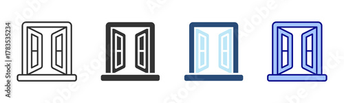 Window Icon Set. Designed In Multi Style