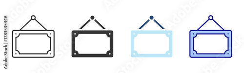 Photo Frame Icon Set. Designed In Multi Style