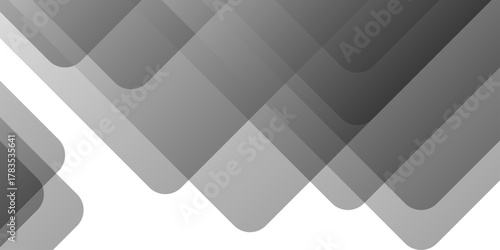 Abstract minimal geometric white and gray light background design. white transparent material in triangle diamond and squares shapes in random geometric pattern.