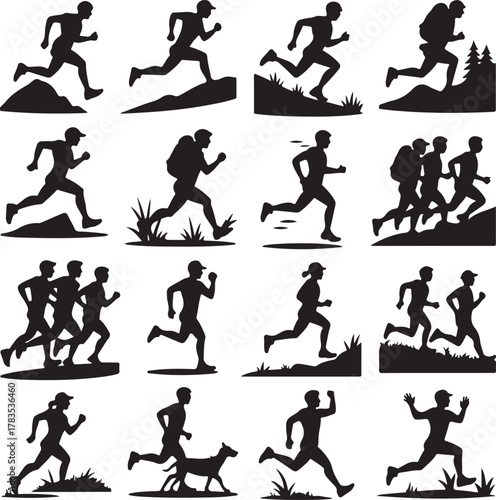Athlete Running & Jogging Silhouette Bundle

Dynamic Sports Action Human Silhouette Pack

Marathon, Sprint & Fitness Running Vector Set

Outdoor Activity Running Walking Silhouette Collection

High-En