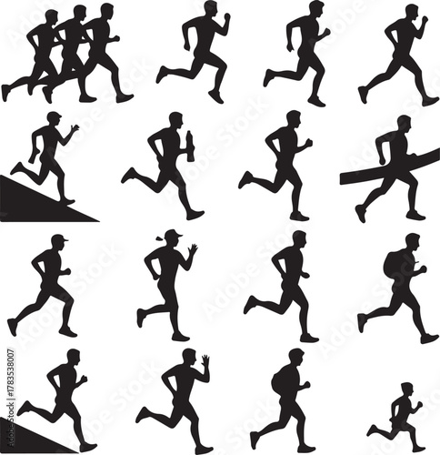 Athlete Running & Jogging Silhouette Bundle

Dynamic Sports Action Human Silhouette Pack

Marathon, Sprint & Fitness Running Vector Set

Outdoor Activity Running Walking Silhouette Collection

High-En