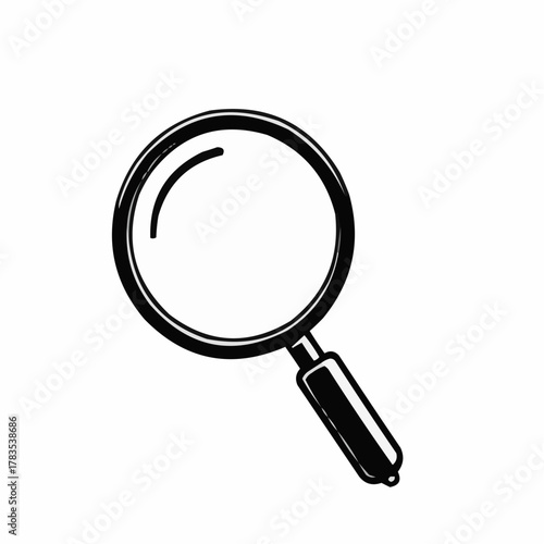 Magnifying glass reveals details, perfect for research and discovery
