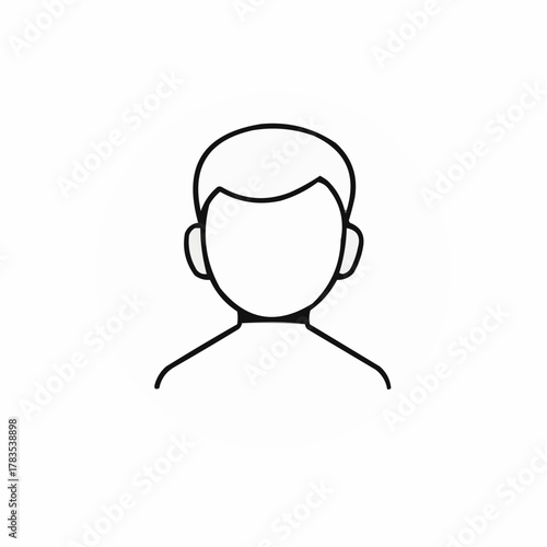 Simple outline icon of a person for profile avatars and user identification