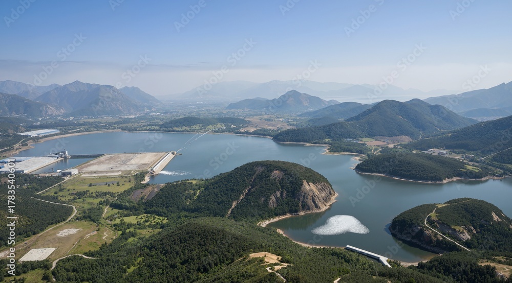 Naklejka premium lake in the mountains